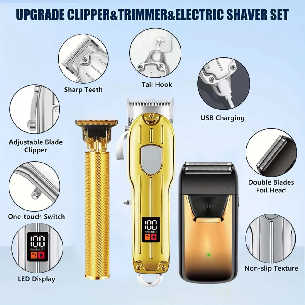 Professional Electric Hair Clipper Kit