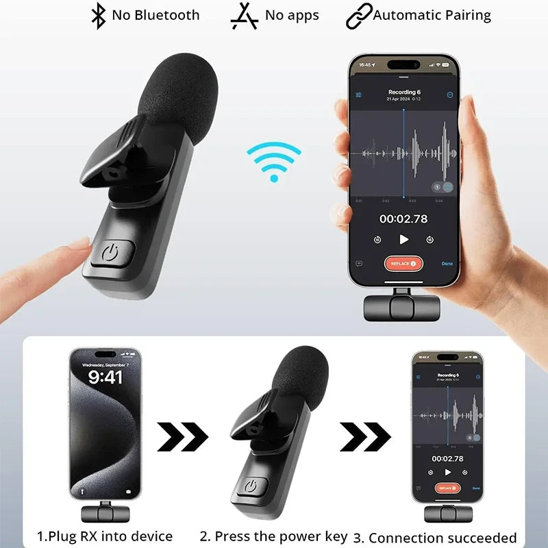Wireless Lavalier Lapel Microphone