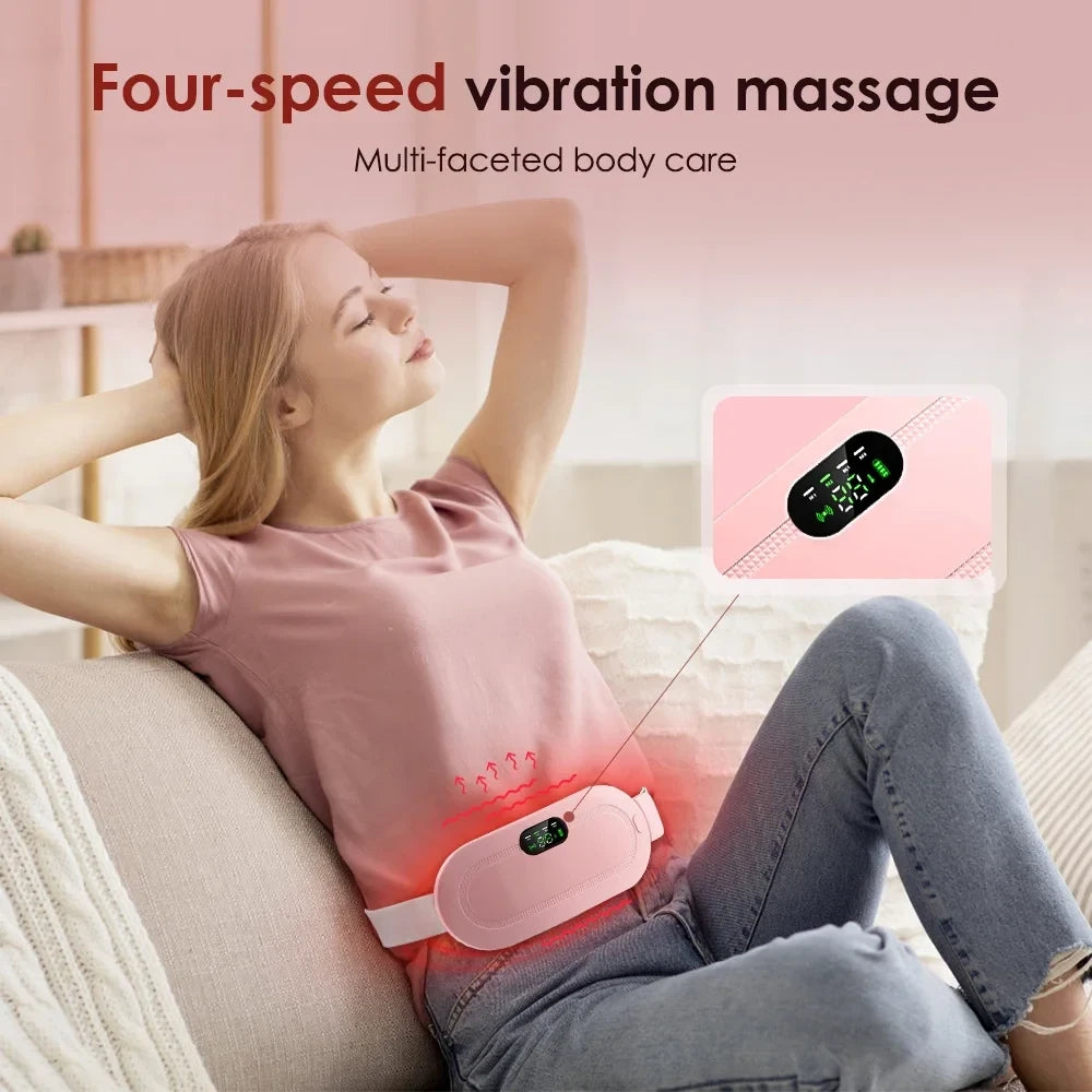 Vibrating Heated Abdominal Massage Belt