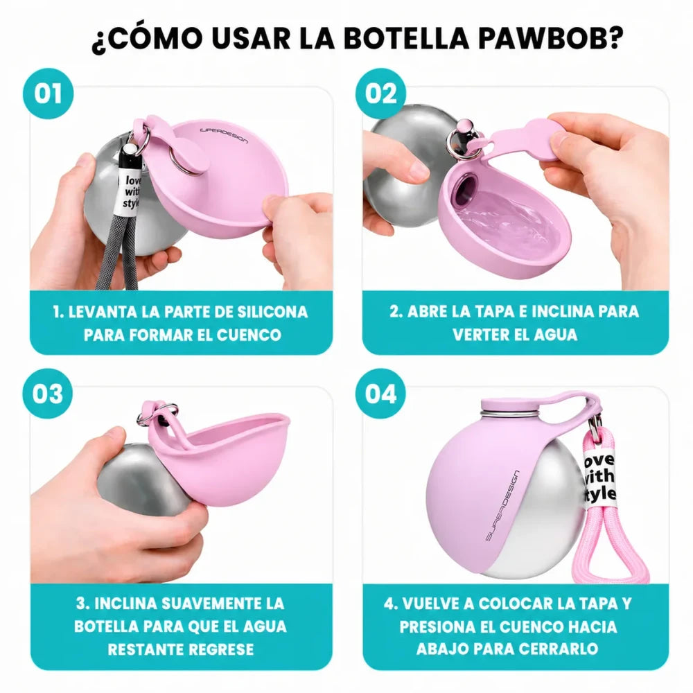 Portable Stainless Steel Dog Water Bottle