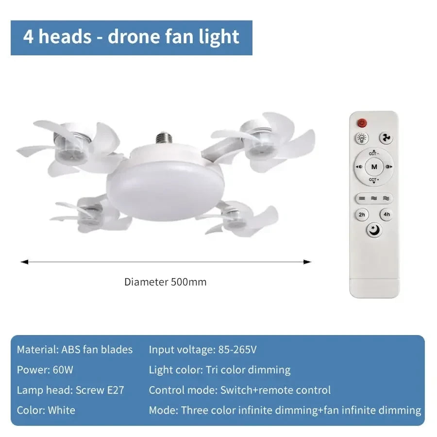 Drone Design Ceiling Fan Light